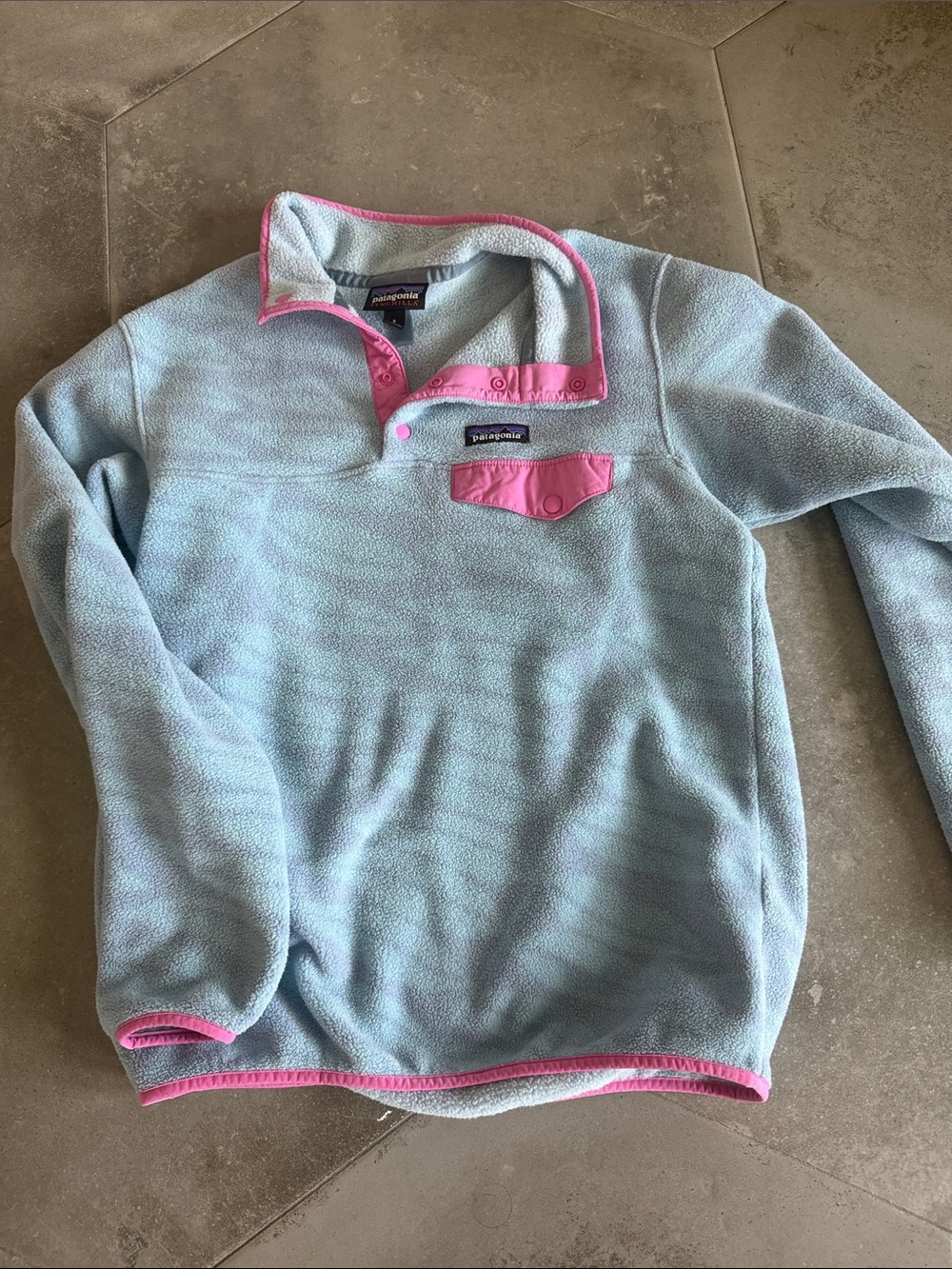 Patagonia Eucalyptus Fronds Retool Synchilla Fleece Snap Pullover Women